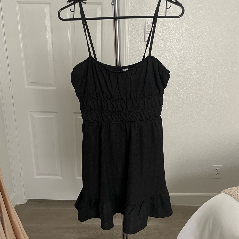 H&M Black Divided Dress